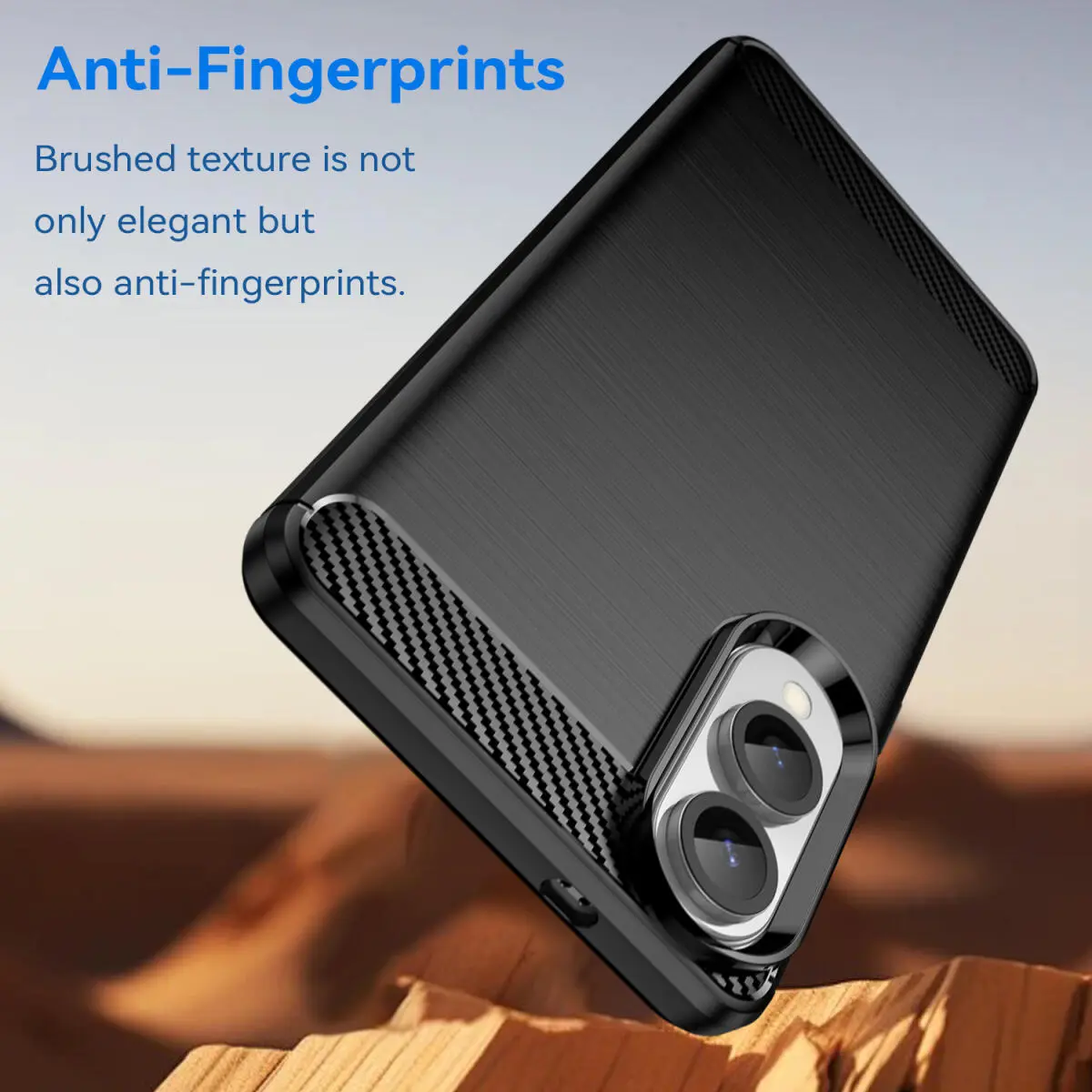 Samsung Galaxy S25 Edge Hoesje Geborsteld TPU Flexibele Back Cover Zwart afbeelding 4