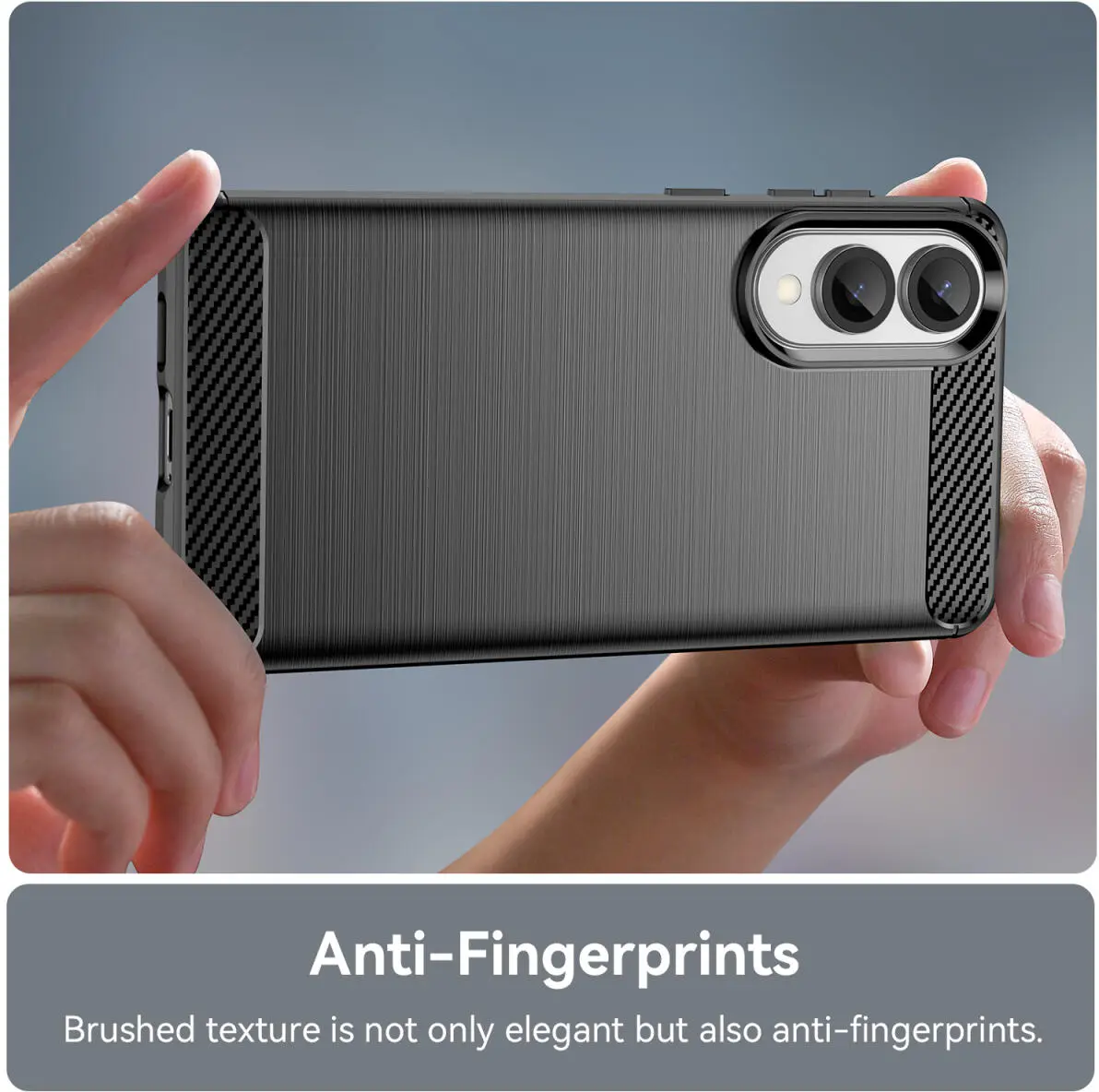 Samsung Galaxy S25 Edge Hoesje Geborsteld TPU Flexibele Back Cover Zwart afbeelding 6