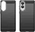 Samsung Galaxy S25 Edge Hoesje Geborsteld TPU Flexibele Back Cover Zwart afbeelding 2