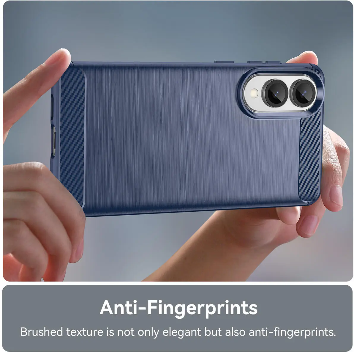 Samsung Galaxy S25 Edge Hoesje Geborsteld TPU Flexibele Back Cover Blauw afbeelding 6