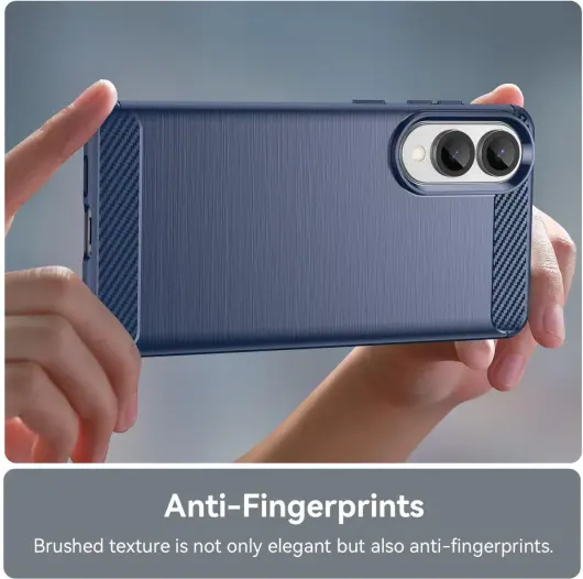 Samsung Galaxy S25 Edge Hoesje Geborsteld TPU Flexibele Back Cover Blauw afbeelding 6