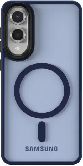 Samsung Galaxy S25 Edge Hoesje met MagSafe Back Cover Matte Blauw afbeelding 4