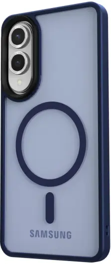 Samsung Galaxy S25 Edge Hoesje met MagSafe Back Cover Matte Blauw afbeelding 9