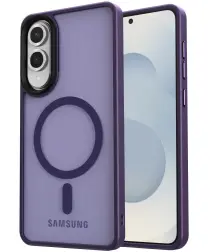 Samsung Galaxy S25 Edge Hoesje met MagSafe Back Cover Matte Paars afbeelding