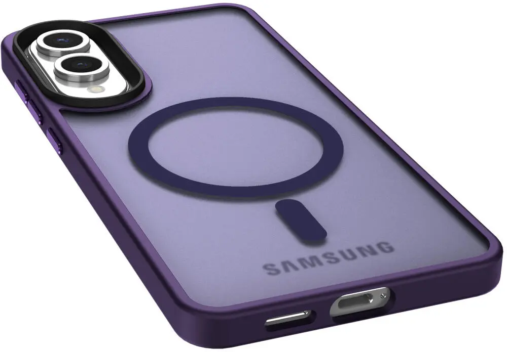Samsung Galaxy S25 Edge Hoesje met MagSafe Back Cover Matte Paars afbeelding 5
