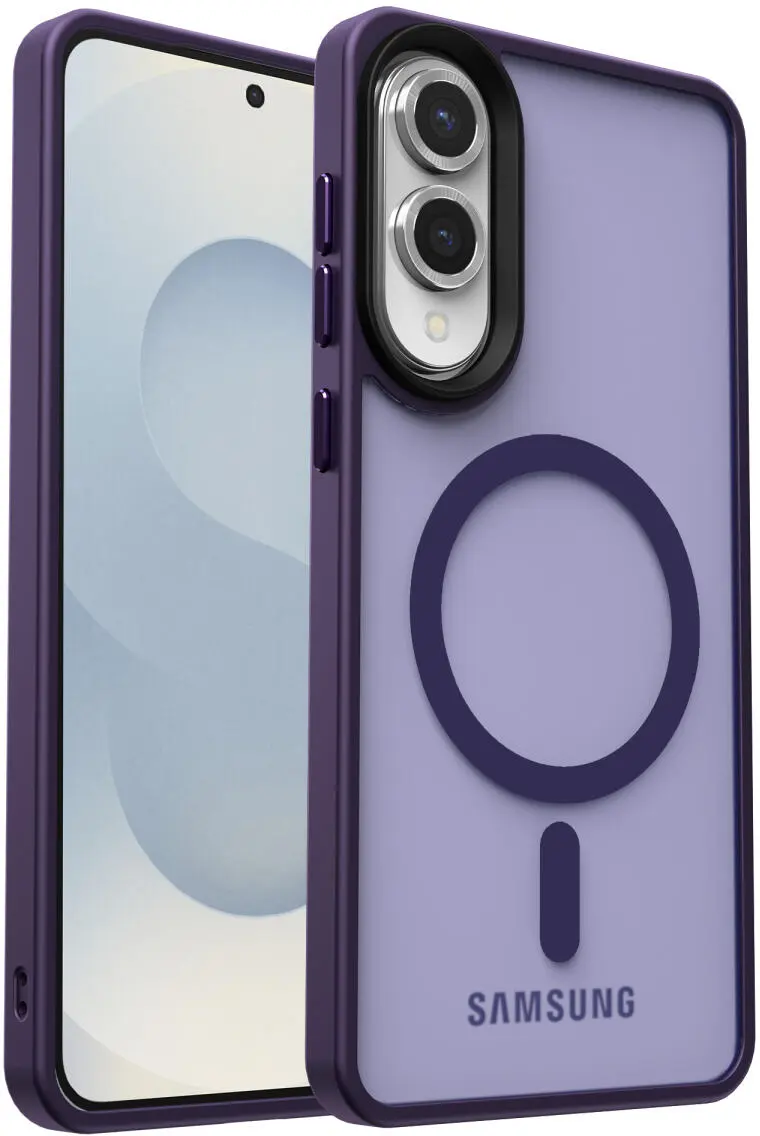 Samsung Galaxy S25 Edge Hoesje met MagSafe Back Cover Matte Paars afbeelding 6