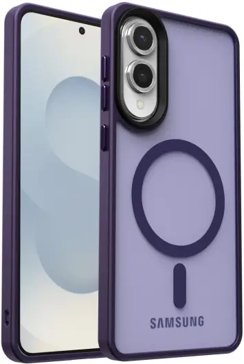 Samsung Galaxy S25 Edge Hoesje met MagSafe Back Cover Matte Paars afbeelding 6
