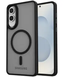 Samsung Galaxy S25 Edge Hoesje met MagSafe Back Cover Matte Zwart afbeelding