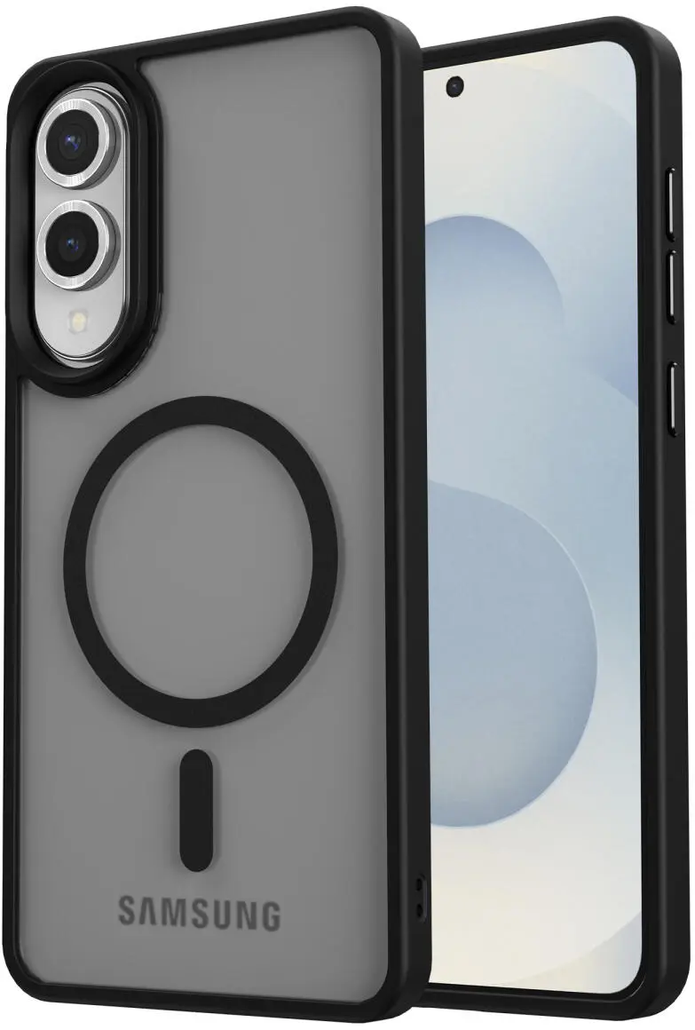 Samsung Galaxy S25 Edge Hoesje met MagSafe Back Cover Matte Zwart afbeelding 1