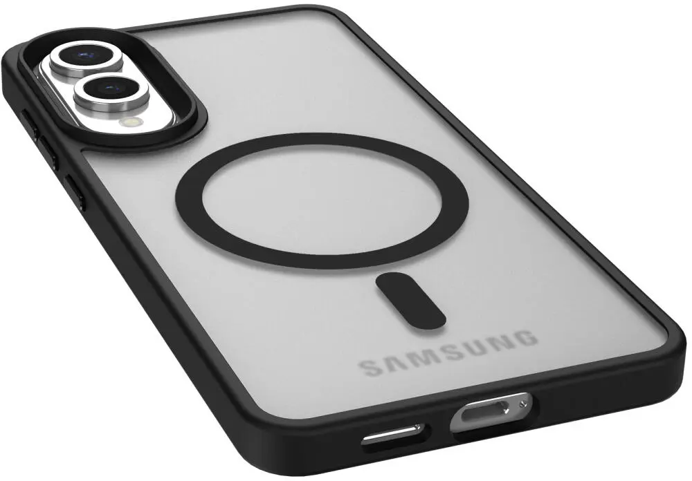 Samsung Galaxy S25 Edge Hoesje met MagSafe Back Cover Matte Zwart afbeelding 6