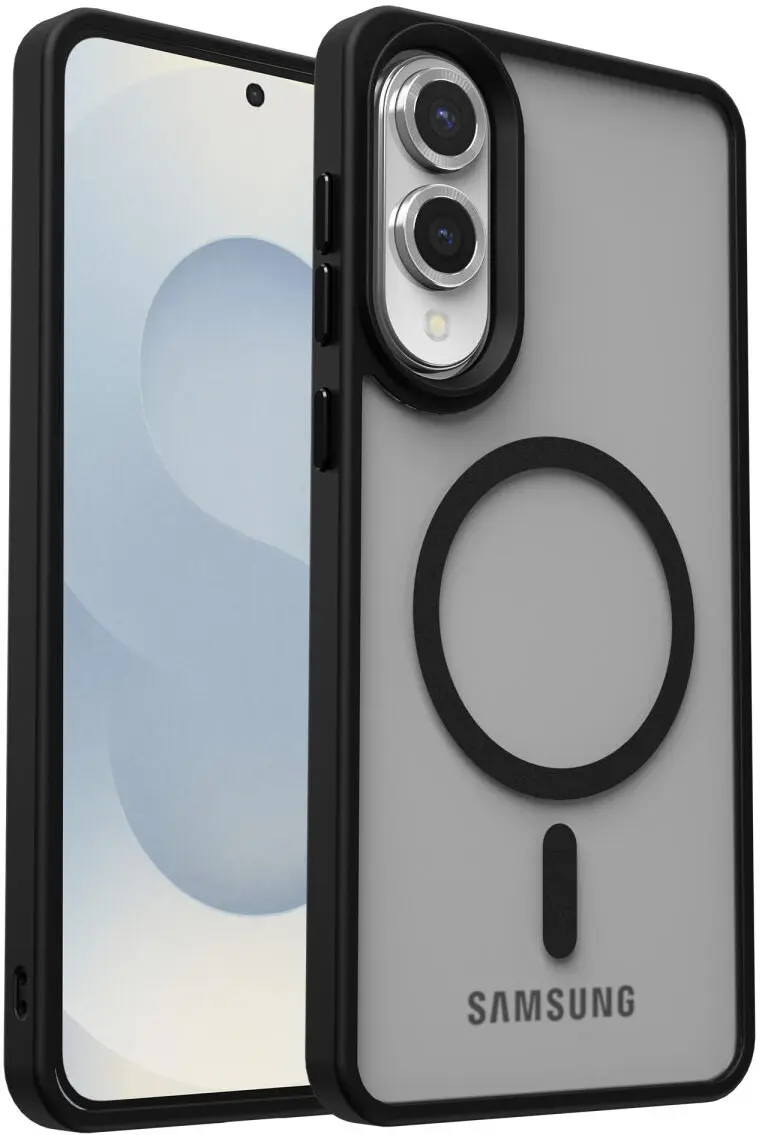 Samsung Galaxy S25 Edge Hoesje met MagSafe Back Cover Matte Zwart afbeelding 7