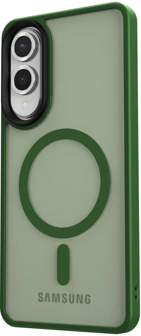 Samsung Galaxy S25 Edge Hoesje met MagSafe Back Cover Matte Groen afbeelding 9