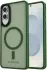 Samsung Galaxy S25 Edge Hoesje met MagSafe Back Cover Matte Groen afbeelding 1
