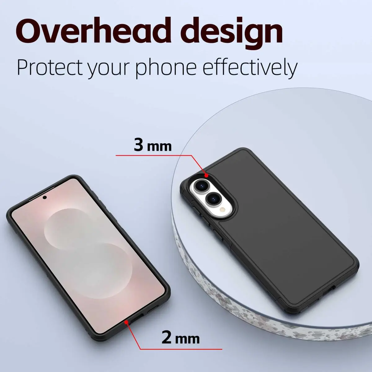 Samsung Galaxy S25 Edge Hoesje Dual-Layer Hybride met MagSafe / Qi2 Zwart afbeelding 6