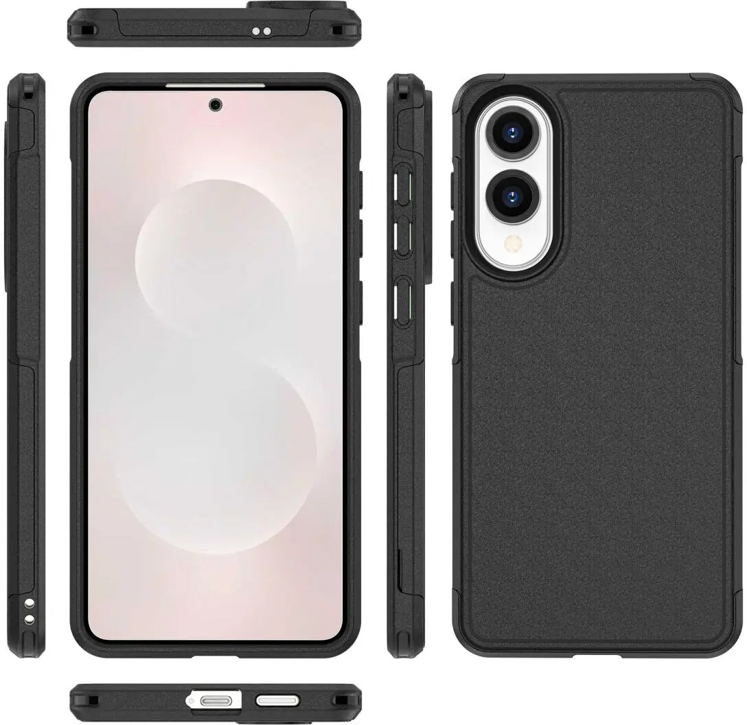 Samsung Galaxy S25 Edge Hoesje Dual-Layer Hybride met MagSafe / Qi2 Zwart afbeelding 8