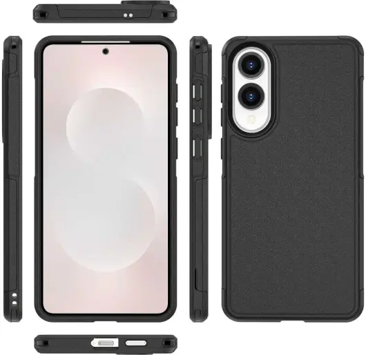 Samsung Galaxy S25 Edge Hoesje Dual-Layer Hybride met MagSafe / Qi2 Zwart afbeelding 8