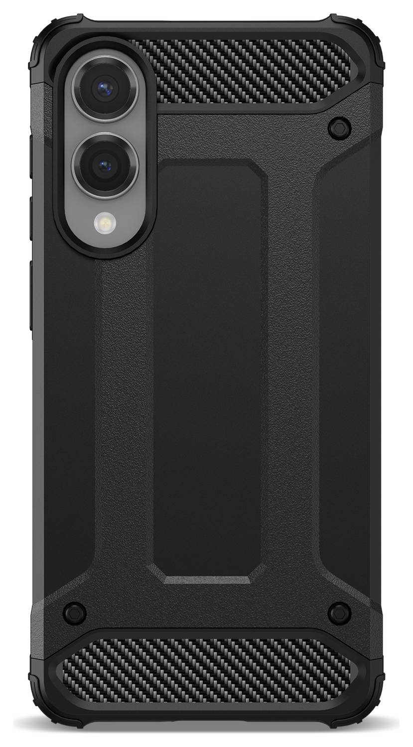 Samsung Galaxy S25 Edge Hoesje Shock Proof Hybride Back Cover Zwart afbeelding 4