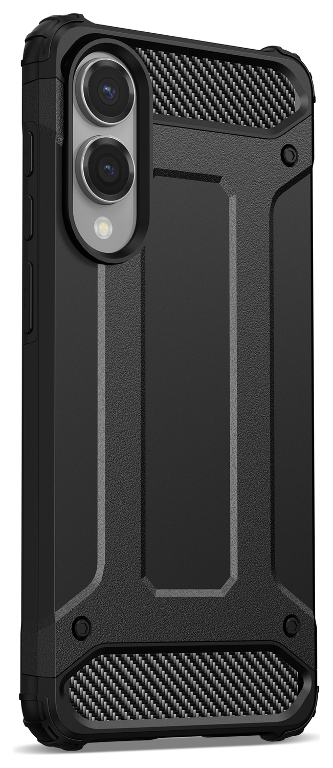 Samsung Galaxy S25 Edge Hoesje Shock Proof Hybride Back Cover Zwart afbeelding 5