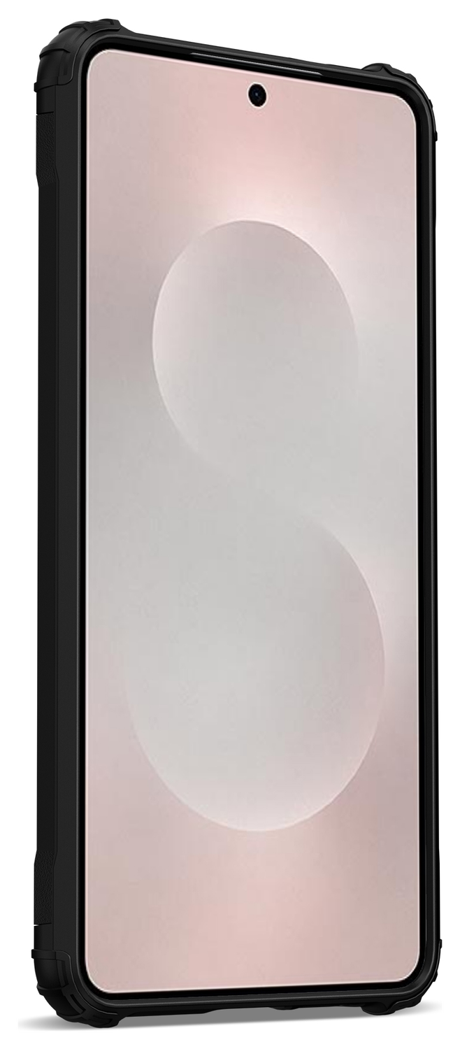 Samsung Galaxy S25 Edge Hoesje Shock Proof Hybride Back Cover Zwart afbeelding 6