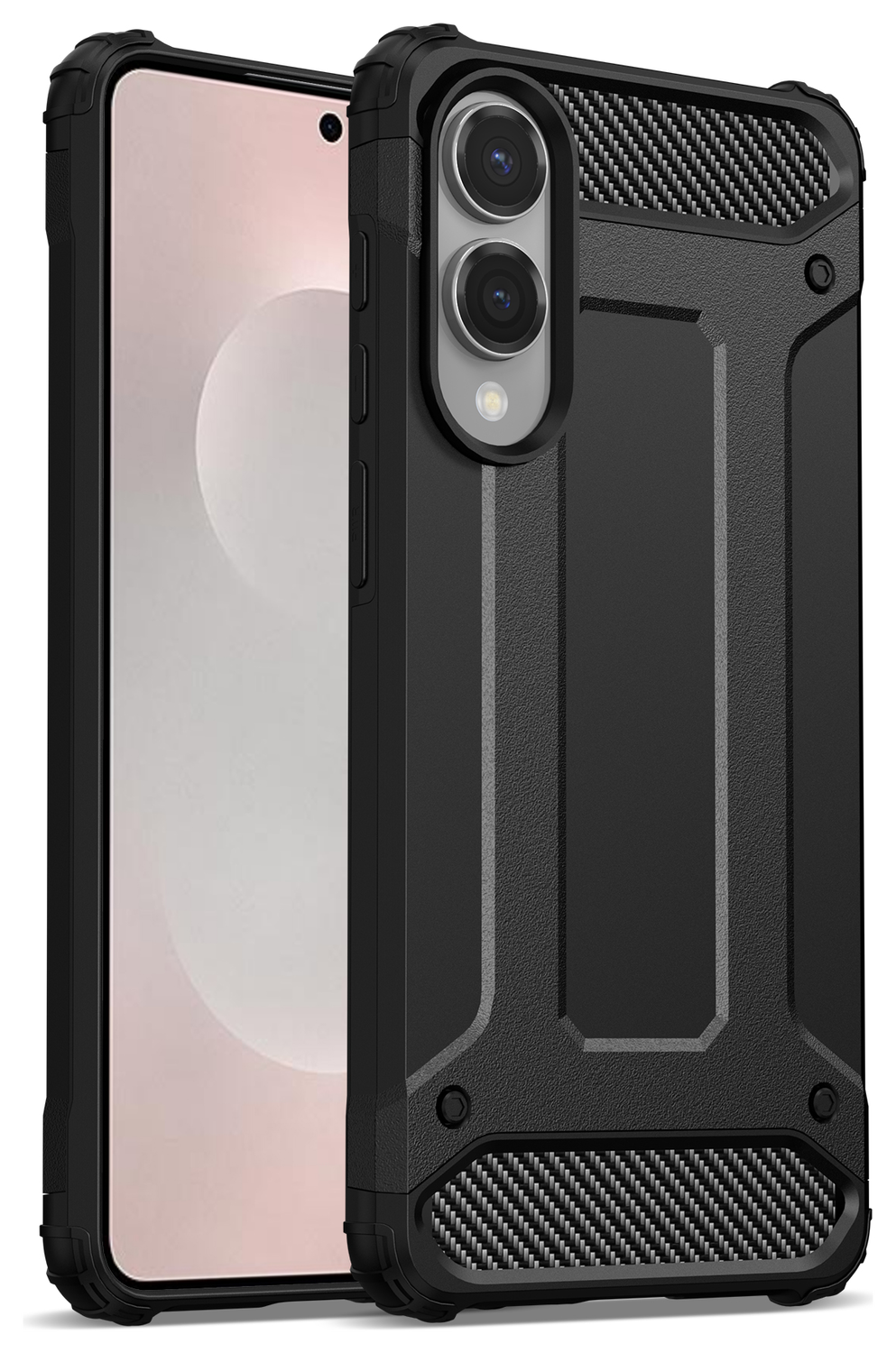 Samsung Galaxy S25 Edge Hoesje Shock Proof Hybride Back Cover Zwart afbeelding 7