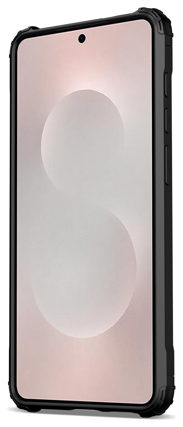 Samsung Galaxy S25 Edge Hoesje Shock Proof Hybride Back Cover Zwart afbeelding 9