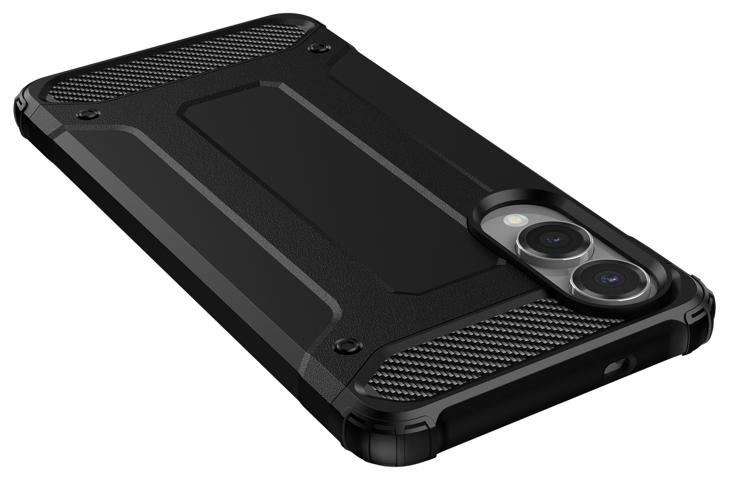 Samsung Galaxy S25 Edge Hoesje Shock Proof Hybride Back Cover Zwart afbeelding 10