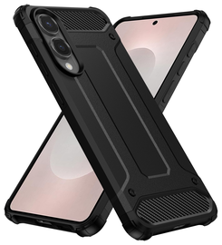 Samsung Galaxy S25 Edge Hoesje Shock Proof Hybride Back Cover Zwart afbeelding