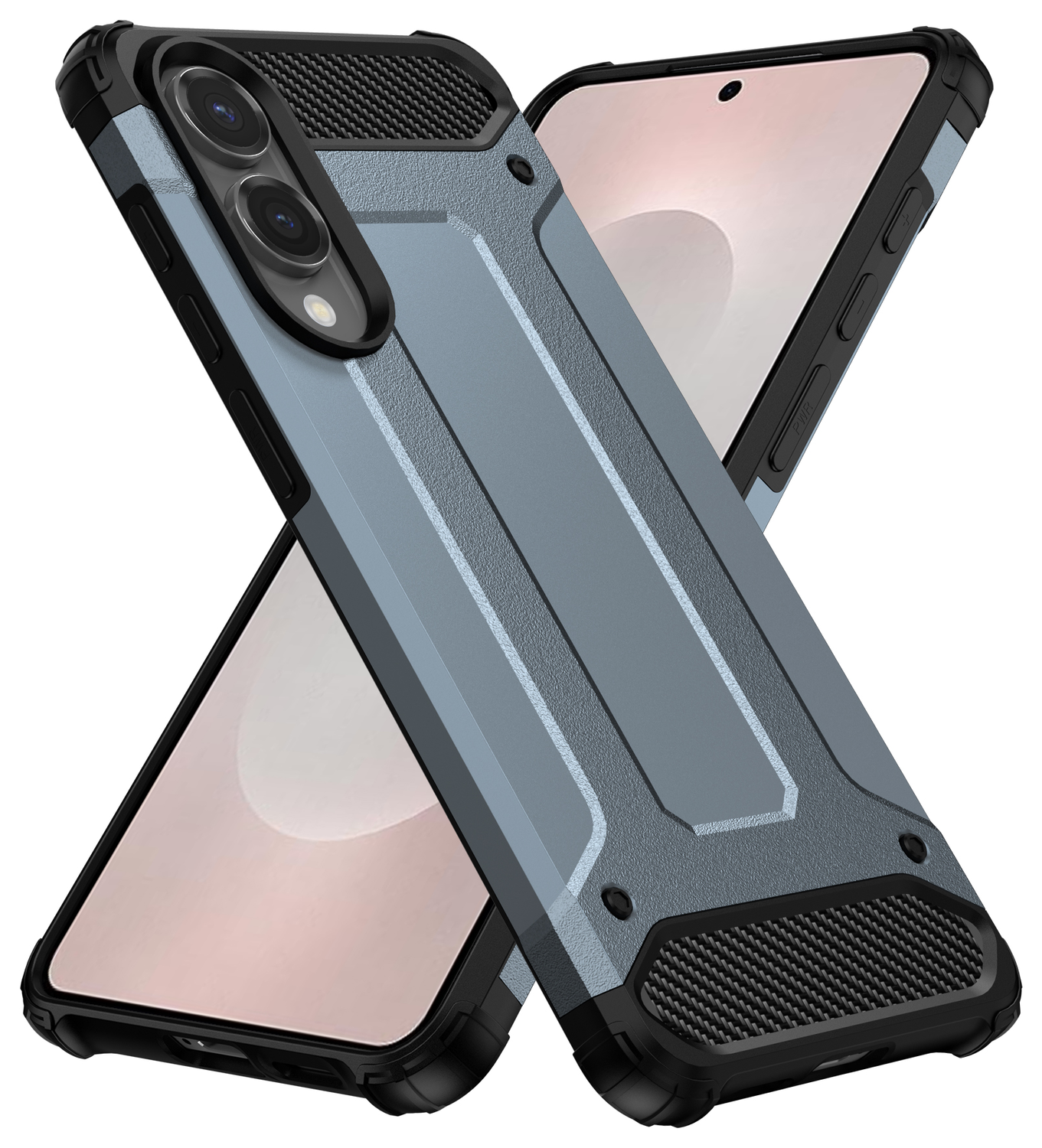 Samsung Galaxy S25 Edge Hoesje Shock Proof Hybride Back Cover Blauw afbeelding 1