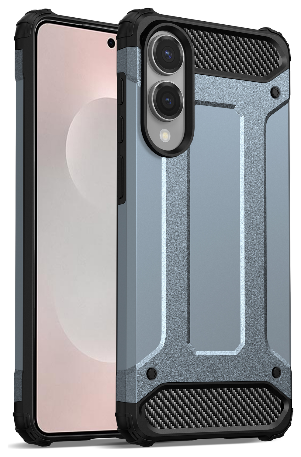 Samsung Galaxy S25 Edge Hoesje Shock Proof Hybride Back Cover Blauw afbeelding 2