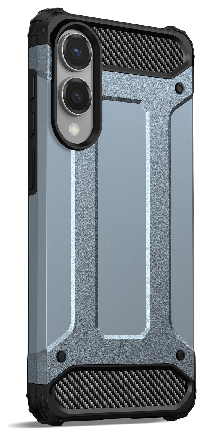 Samsung Galaxy S25 Edge Hoesje Shock Proof Hybride Back Cover Blauw afbeelding 5