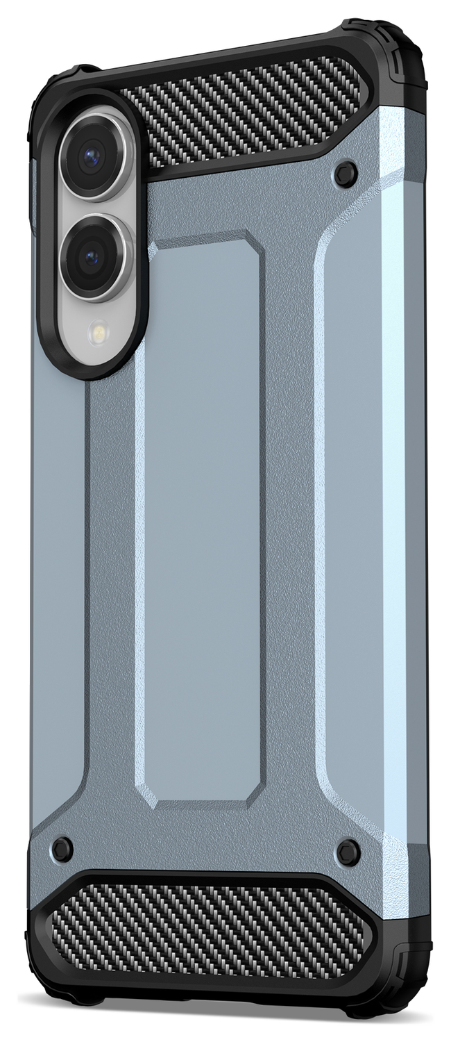 Samsung Galaxy S25 Edge Hoesje Shock Proof Hybride Back Cover Blauw afbeelding 7