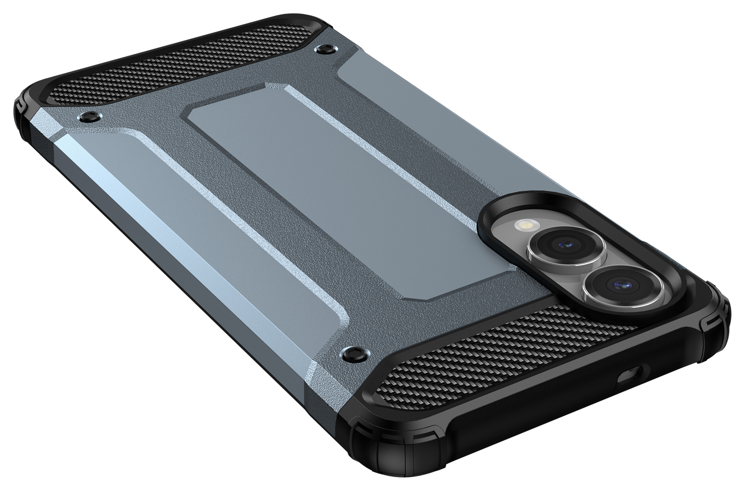 Samsung Galaxy S25 Edge Hoesje Shock Proof Hybride Back Cover Blauw afbeelding 10