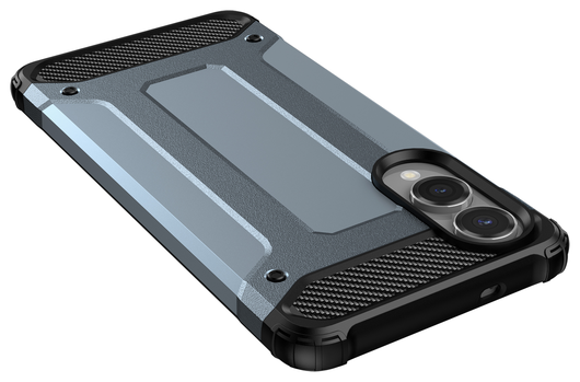 Samsung Galaxy S25 Edge Hoesje Shock Proof Hybride Back Cover Blauw afbeelding 10