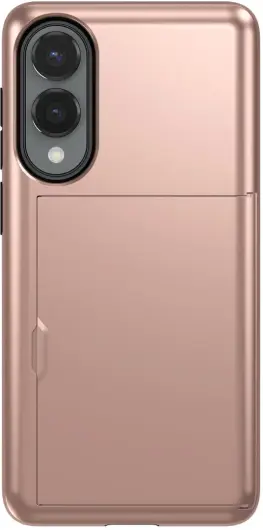 Samsung Galaxy S25 Edge Hoesje met Slider Kaarthouder Back Cover Roze afbeelding 4