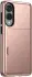 Samsung Galaxy S25 Edge Hoesje met Slider Kaarthouder Back Cover Roze afbeelding 9