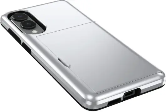 Samsung Galaxy S25 Edge Hoesje met Slider Kaarthouder Back Cover Grijs afbeelding 8