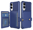 Samsung Galaxy S25 Edge Hoesje 3-in-1 Pasjes Portemonnee Back Cover Blauw