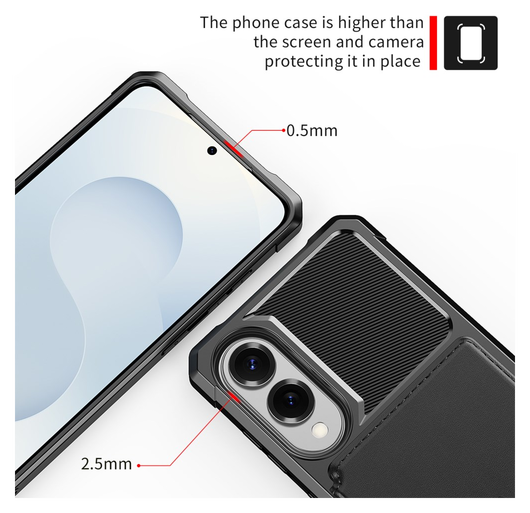 Samsung Galaxy S25 Edge Hoesje 3-in-1 Pasjes Portemonnee Back Cover Zwart afbeelding 5