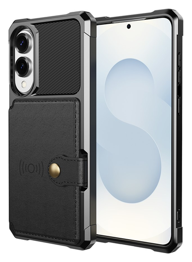 Samsung Galaxy S25 Edge Hoesje 3-in-1 Pasjes Portemonnee Back Cover Zwart afbeelding 6
