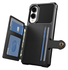 Samsung Galaxy S25 Edge Hoesje 3-in-1 Pasjes Portemonnee Back Cover Zwart afbeelding 2
