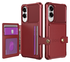Samsung Galaxy S25 Edge Hoesje 3-in-1 Pasjes Portemonnee Back Cover Rood