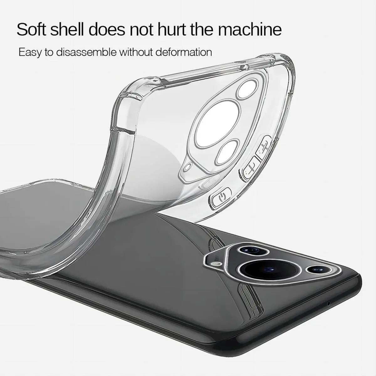 Huawei Pura 70 Ultra Hoesje Schokbestendig en Dun TPU Back Cover Transparant afbeelding 6