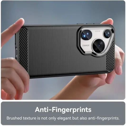 Huawei Pura 70 Ultra Hoesje Geborsteld TPU Flexibele Back Cover Zwart afbeelding 6