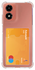 Motorola Moto E14 Hoesje Dun TPU met Pasjeshouder Back Cover Transparant afbeelding 1