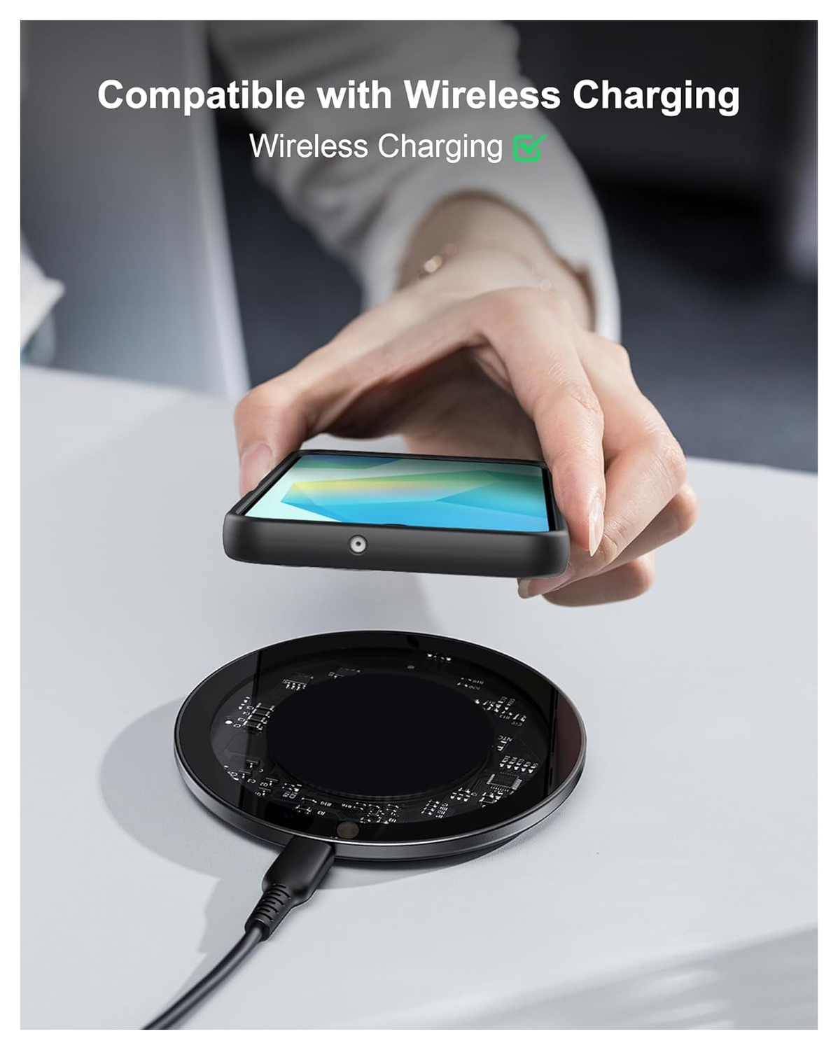 OnePlus 13R Hoesje Dun TPU Back Cover Matte Zwart afbeelding 2