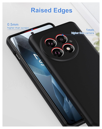 OnePlus 13R Hoesje Dun TPU Back Cover Matte Zwart afbeelding 4