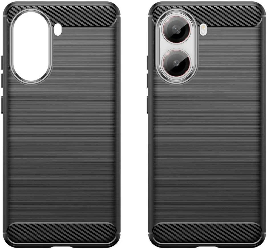 Xiaomi Poco X7 Pro Hoesje Geborsteld TPU Flexibele Back Cover Zwart afbeelding 2