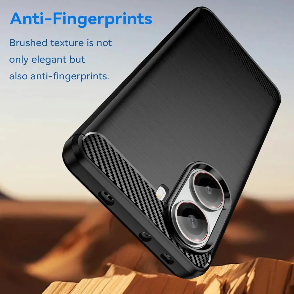 Xiaomi Poco X7 Pro Hoesje Geborsteld TPU Flexibele Back Cover Zwart afbeelding 4