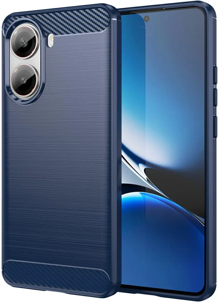Xiaomi Poco X7 Pro Hoesje Geborsteld TPU Flexibele Back Cover Blauw afbeelding 1