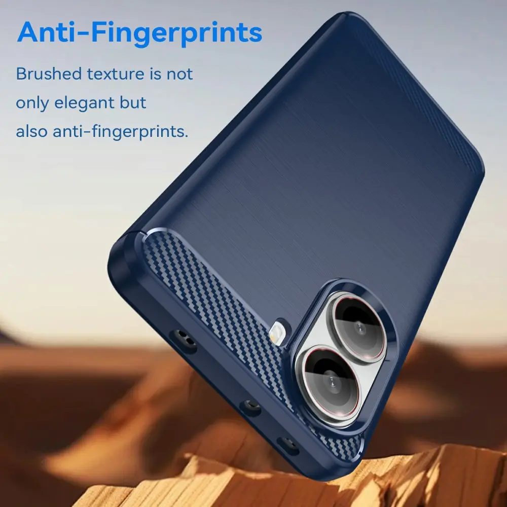 Xiaomi Poco X7 Pro Hoesje Geborsteld TPU Flexibele Back Cover Blauw afbeelding 4
